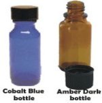 essential oils bottle, cobalt blue bottles, dark amber bottles