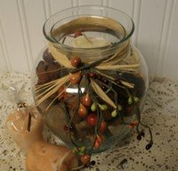 Homemade Christmas Crafts, potpourri jar candle